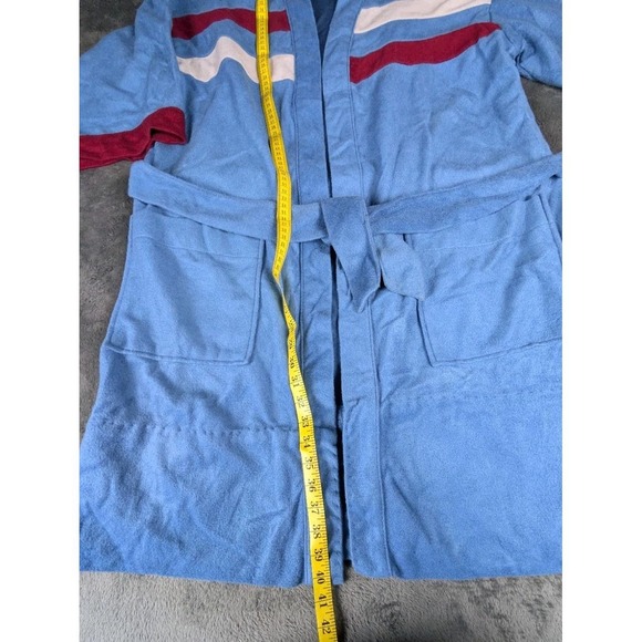 Vintage 70s/80s RCA lounge robe Collegiate stripe made in America - Picture 3 of 11